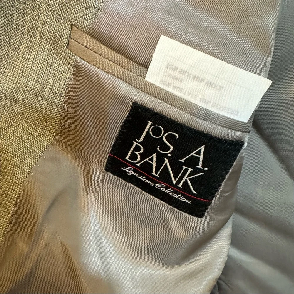 Jos A Bank Signature‎ Gold Silk Wool 2 Button Sport Coat 42 Reg Tan